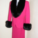 vintage Lilli Ann fur trimmed coat