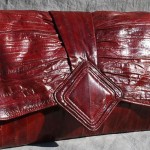 Vintage Eel Skin Clutch Handbag