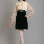 vintage 1960s velvet tuxedo dress
