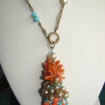vintage haskell coral necklace