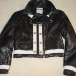 vintage 1980s moschino leather jacket