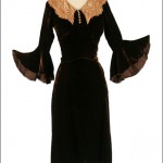 vintage 1920s brown silk velvet dress