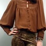 vintage 1970s poet blouse