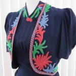 vintage 1930s embroidered dress with bolero jacket