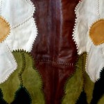 vintage east west leather wrap skirt