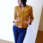 vintage 1960s fitted leather jacket