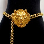 vintage 1980s lion belt