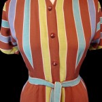 vintage 1940s striped deco swing dress