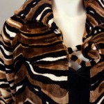 vintage 1970s long velvet tiger coat