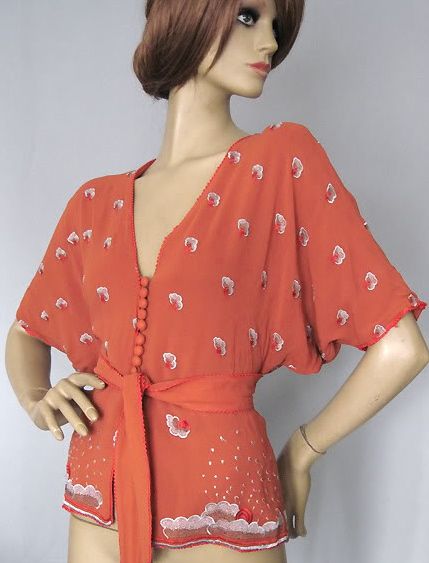 vintage 1970s Janice Wainwright blouse