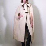 vintage 1970s long cape with bow
