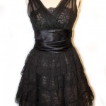 vintage 1950s lace little black cocktail dress