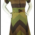 vintage 1940s chevron dress