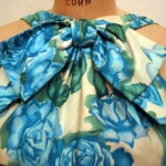 vintage 1950s blue roses dress