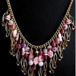 vintage 1950s hobe glass bib necklace