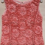 vintage 1950s 1960s pink ribbon top blouse