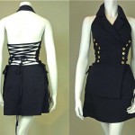 vintage paco rabanne nautical skirt and halter set