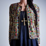 vintage 1980s embroidered and beaded jacket