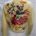 vintage helen bond carruthers embroidered cashmere sweater