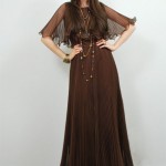 vintage pleated maxi dress