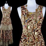 Vintage 1930s Velvet Burnout Gown