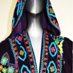 vintage embroidered hooded cape
