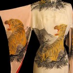 vintage 1950s silk pake muu gown