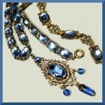 vintage art deco czech glass necklace