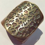 vintage modernist copper brass cuff bracelet