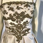 vintage ceil chapman strapless lace cocktail dress