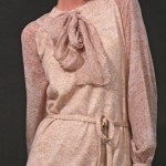 vintage 1970s goldworm knit secretary dress