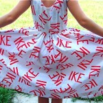 vintage 1950s ike political print dress