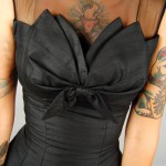 vintage 1950s black bombshell dress