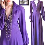 vintage ossie clark crepe maxi dress