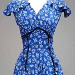 vintage 1940s print dress