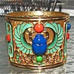 vintage hattie carnegie cuff egyptian revival cuff bracelet
