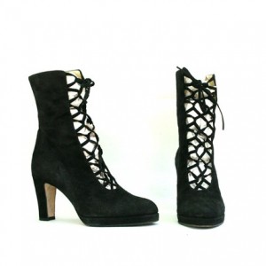 vintage 1990s lace-up suede boots