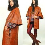 vintage 1960s leather cape coat