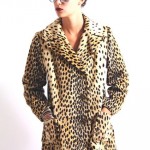 vintage leopard faux fur coat