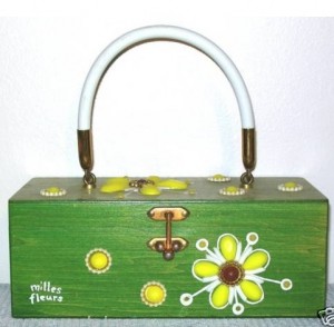 vintage enid collins milles fleurs wooden box handbag