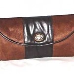 vintage 1950s pony hair and leather clutch