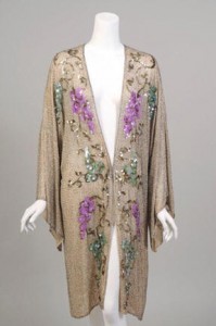vintage 1920s beaded Cotton Coat