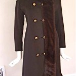 vintage coat with mink trim