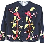 vintage helen bond carruthers embroidered sweater