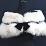 vintage fox stole with velvet boa