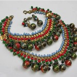 vintage haskell parure necklace and earrings