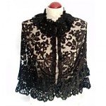 victorian lace and jet capelet