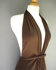 vintage 1970s greek halter dress 1