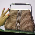 vintage 1930s braided leather handbag