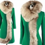 vintage 1960s wool coat with fur trim